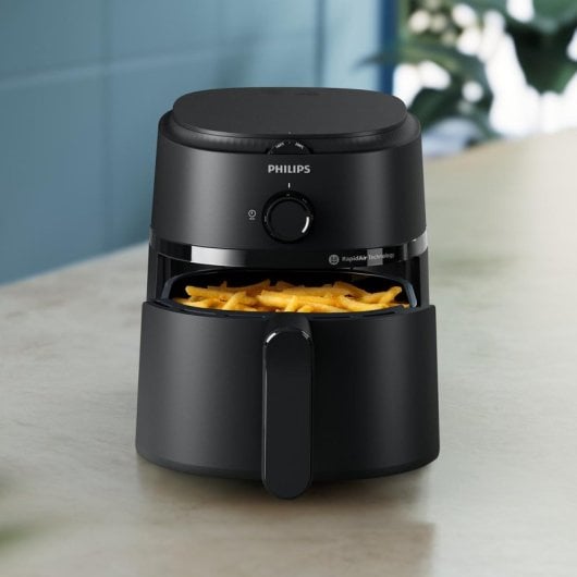 Freidora de aire Philips NA110/00 3.2L 1300W RapidAir control giratorio negra