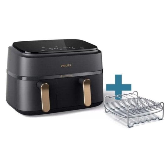 Fritadeira de Ar Philips NA352/04 9L 2750W Dupla Cesta Rapid Air LED