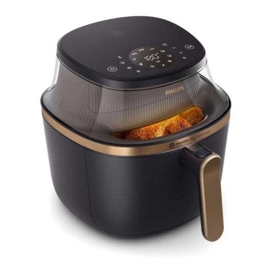 Freidora de aire Philips NA342/00 RapidAir Plus 7.2L 16 funciones Táctil Negro/Oro