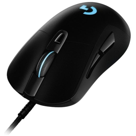 Rato Logitech com fios 12000 DPI RGB programável e ergonomia avançada