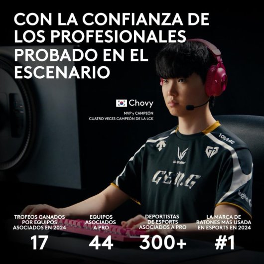 Ratón Logitech Pro 2 Lightspeed inalámbrico 32000 DPI RGB 8 botones RF