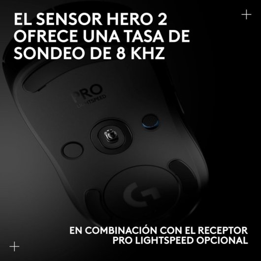 Ratón Logitech Pro 2 Lightspeed inalámbrico 32000 DPI RGB 8 botones RF