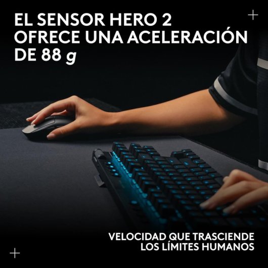 Ratón Logitech Pro 2 Lightspeed inalámbrico 32000 DPI RGB 8 botones RF