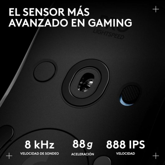 Ratón Logitech Pro 2 Lightspeed inalámbrico 32000 DPI RGB 8 botones RF