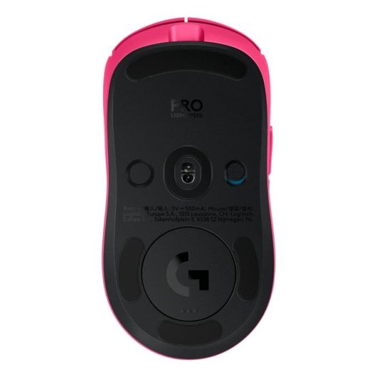 Ratón Logitech inalámbrico 32000 DPI RGB 8 botones batería USB-C Magenta
