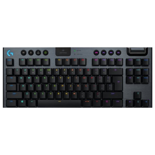 Teclado mecánico Logitech G 920-009517 Layout QWERTY retroiluminado inalámbrico carbono