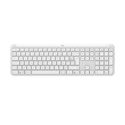 Tastiera a forbice wireless Logitech Signature Slim K950 AZERTY, retroilluminata bianca