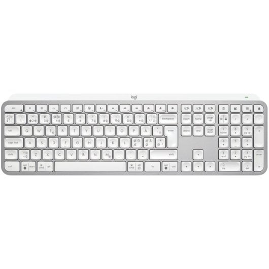 Teclado scissor Logitech MX Keys S Layout QWERTY Branco Iluminado