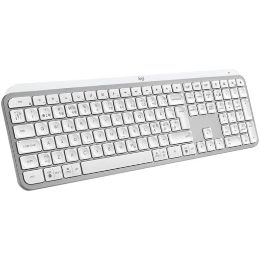 Teclado scissor Logitech MX Keys S Layout QWERTY Branco Iluminado