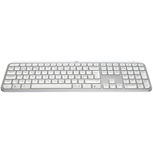 Teclado scissor Logitech MX Keys S Layout QWERTY Branco Iluminado