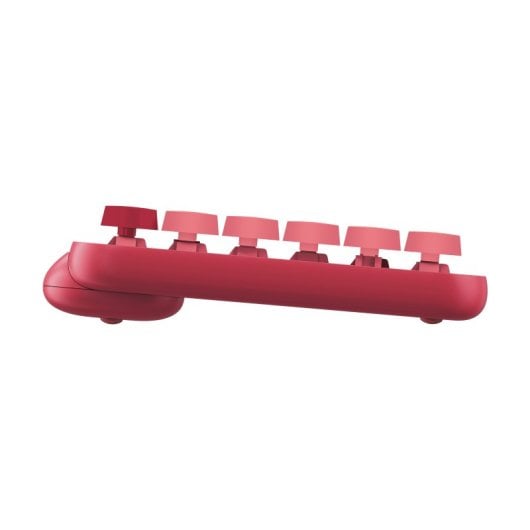 Teclado mecánico Logitech POP Keys Mini QWERTY RF Wireless Bluetooth Borgoña Rosa sin retroiluminación