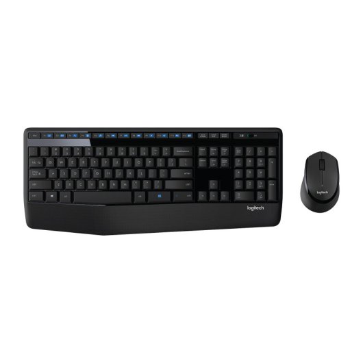 Kabellose Membrantastatur Logitech MK345 Komplett DE mit ergonomischem Handgelenkstütze und Maus