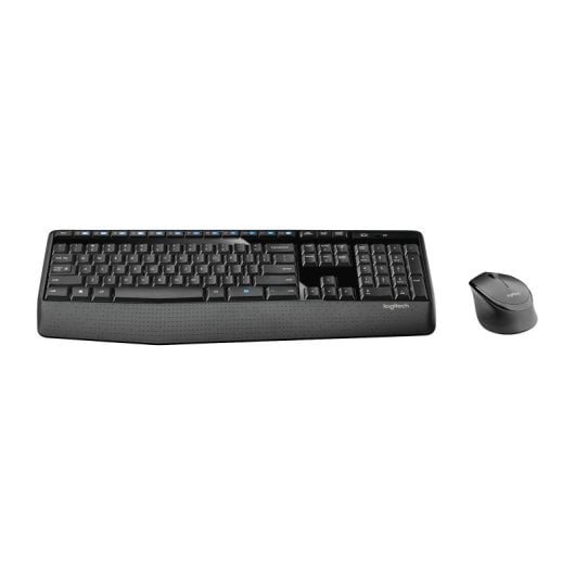 Kabellose Membrantastatur Logitech MK345 Komplett DE mit ergonomischem Handgelenkstütze und Maus