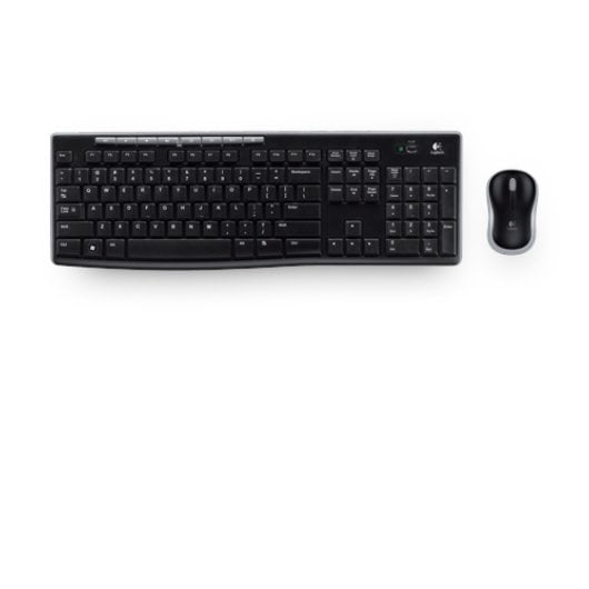 Teclado + Ratón de membrana Logitech MK270 Layout QWERTZ inalámbrico Negro con teclas multimedia