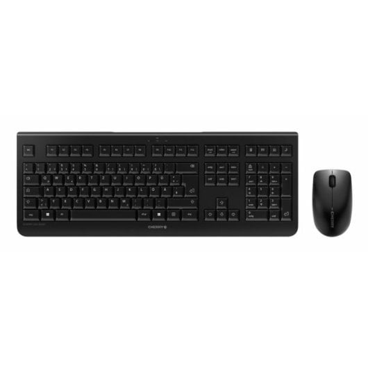 Kabelloses Cherry DW 3000 Tastatur-Maus-Set QWERTZ DE Schwarz 108 Tasten