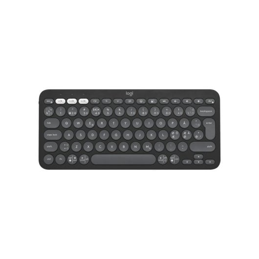 Teclado mini sem fio Logitech Pebble Keys 2 K380s Layout QWERTY Grafite