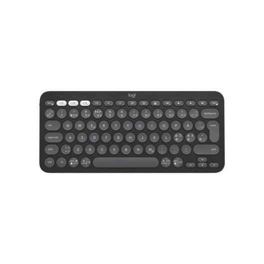 Teclado LOGITECH Pebble Keys 2 K380s Layout nórdico inalámbrico grafito multidispositivo