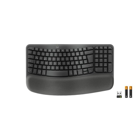 Teclado de membrana Logitech 920-012327 Layout QWERTZ Inalámbrico Bluetooth RF Wireless Grafito