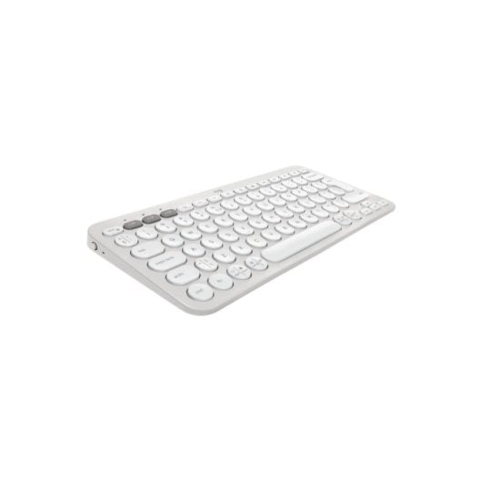 Teclado de tijera Logitech Pebble Keys 2 K380s QWERTY ES inalámbrico compacto blanco