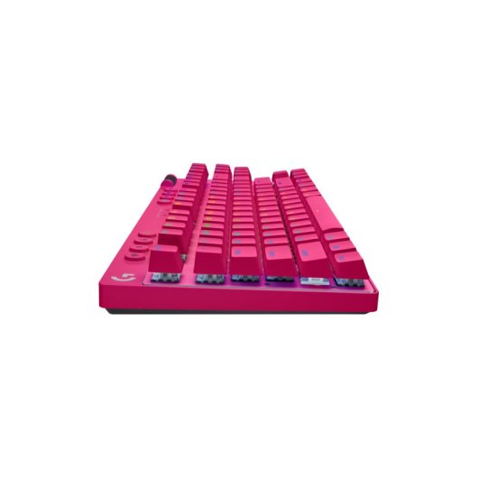 Teclado mecánico Logitech G PRO X TKL Layout QWERTZ inalámbrico retroiluminado RGB magenta