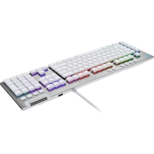 Clavier mécanique Logitech G 920-011356 AZERTY rétroéclairé en aluminium blanc
