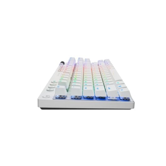 Teclado mecánico Logitech PRO X TKL QWERTZ inalámbrico RGB blanco Switch GX Brown
