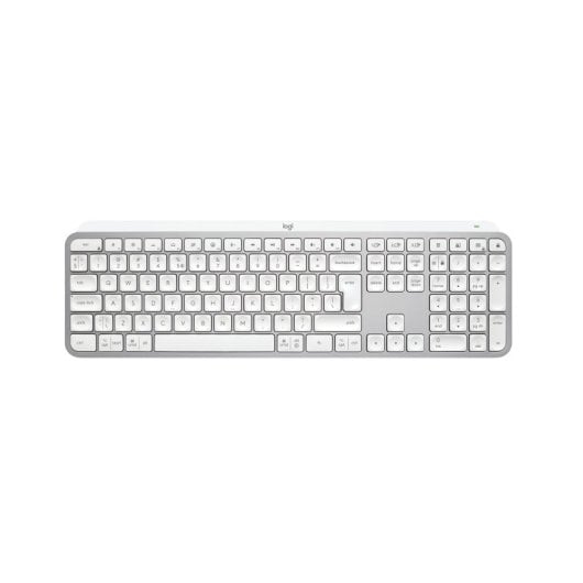Teclado scissor switch Logitech MX Keys S Layout QWERTY retroiluminado aluminio blanco