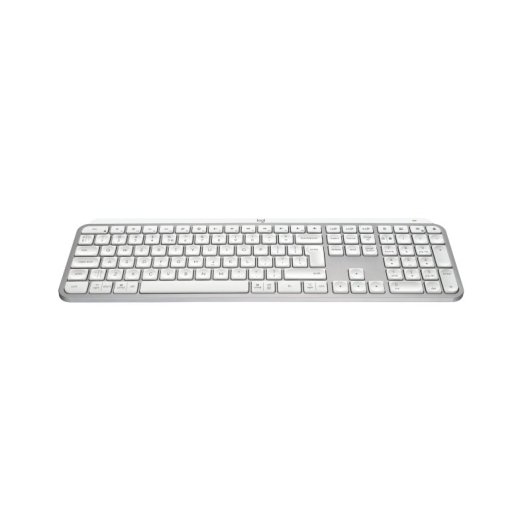 Teclado scissor switch Logitech MX Keys S Layout QWERTY retroiluminado aluminio blanco