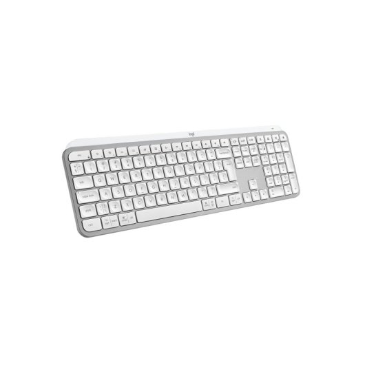 Teclado scissor switch Logitech MX Keys S Layout QWERTY retroiluminado aluminio blanco