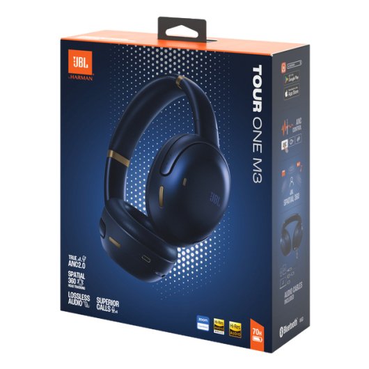 Auriculares JBL Tour One M3 Inalambricos Bluetooth avec 70h d'autonomie, 8 Microphones, Bleu