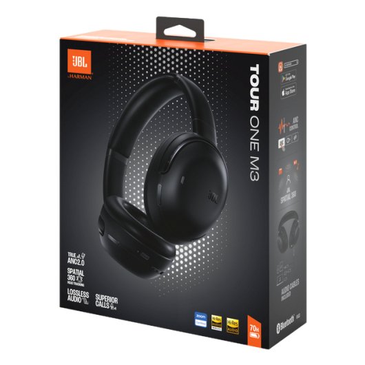 Auriculares JBL Tour One M3 Inalámbricos Bluetooth avec 70h Autonomía, 8 Micrófonos, Noir