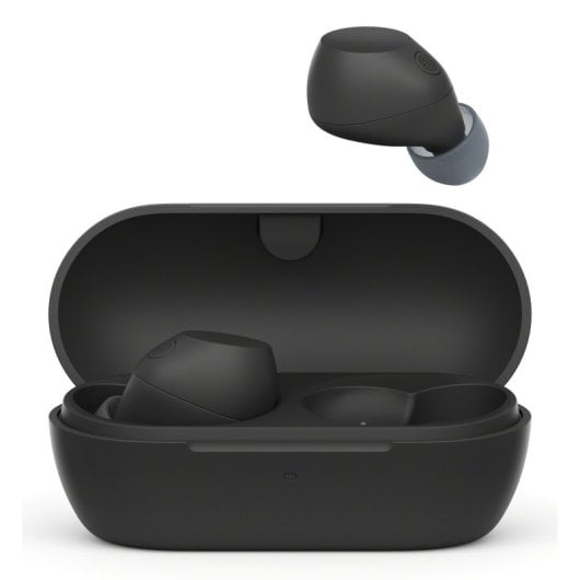 Auriculares Sony inalámbricos Bluetooth con Cancelación de Ruido, Micrófono y Estuche carga rápida, Negro