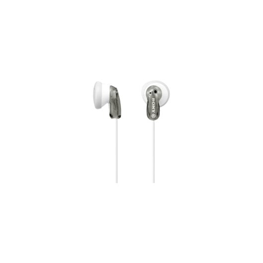 Auriculares Sony con cable, graves potentes, intraurales, gris y blanco, sin micrófono