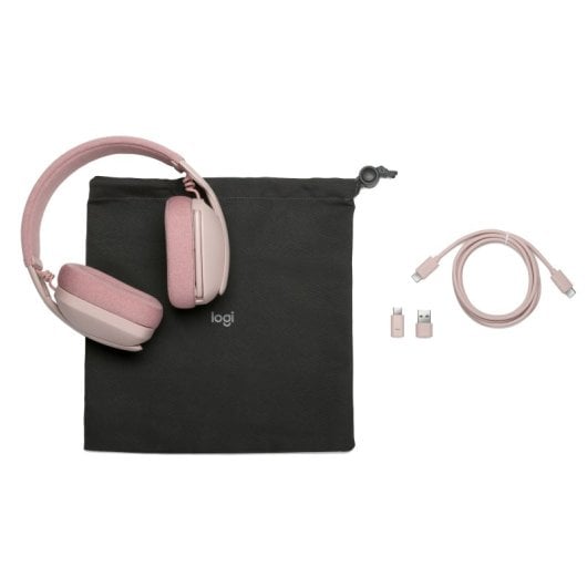 Auriculares Logitech Inalámbricos Bluetooth con Micrófono, 20 h de Autonomía, Rosa