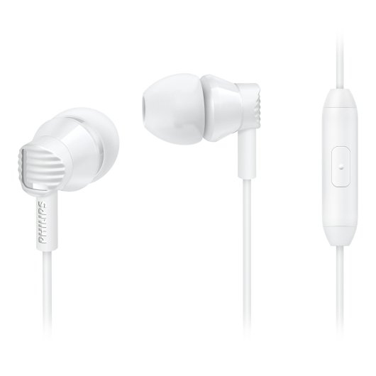 Auriculares Philips intrauditifs avec micro, alámbrico, confort ergonomique, blanc