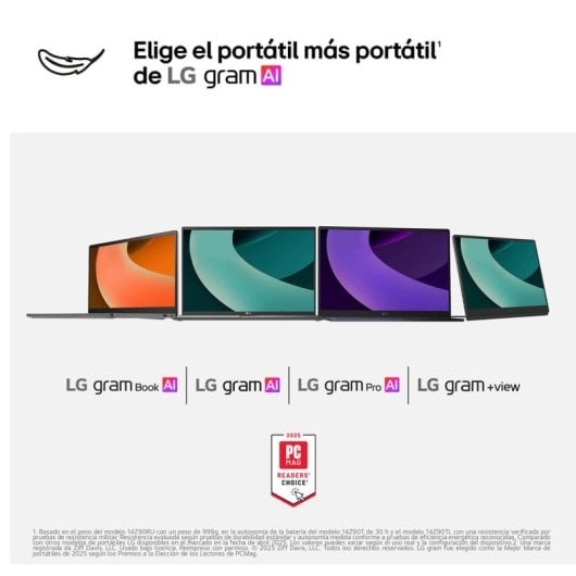 Portátil LG Gram 15Z80T-G.AS58B 15" AMD Ryzen AI 5 340 16GB 1TB SSD Radeon 840M Windows 11 Home