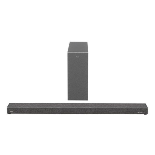 Barra de Som Haier HSD210K6 2.1 120W Bluetooth HDMI ARC Subwoofer Sem Fios