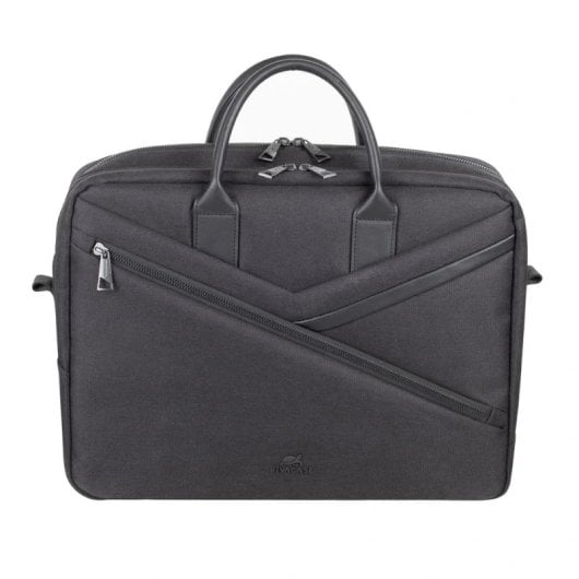 Rivacase 8134 Borsa impermeabile RPET da 15,6" nera con scomparto extra per laptop