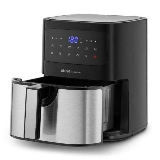 Freidora de aire Ufesa Condor Inox 4.5L 1600W con 10 programas y control digital