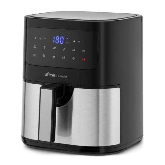 Freidora de aire Ufesa Condor Inox 4.5L 1600W con 10 programas y control digital