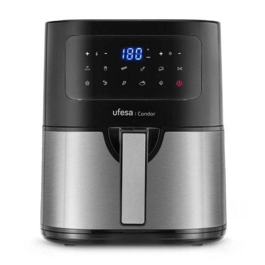 Freidora de aire Ufesa Condor Inox 4.5L 1600W con 10 programas y control digital
