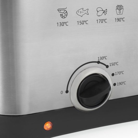 Freidora tradicional Princess 182612 1.5L 1000W Acero Inoxidable control preciso ventana