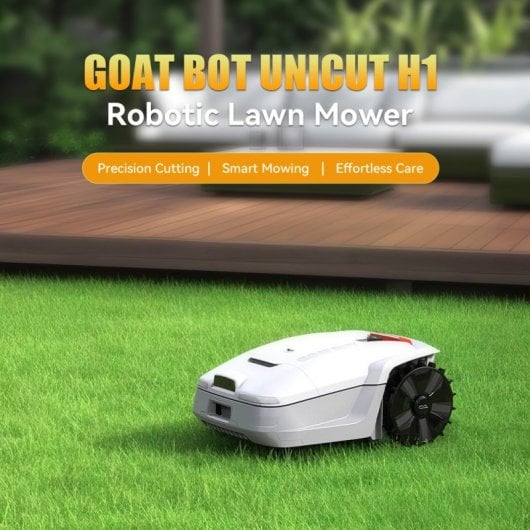 Robot cortacésped Goatbot UNICUT H1 RTK AI Vision Dual TOF Multizona 4G IPX6 24cm