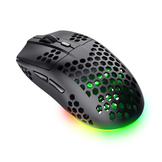 Ratón Trust inalámbrico 4800 DPI RGB ultraligero recargable 6 botones