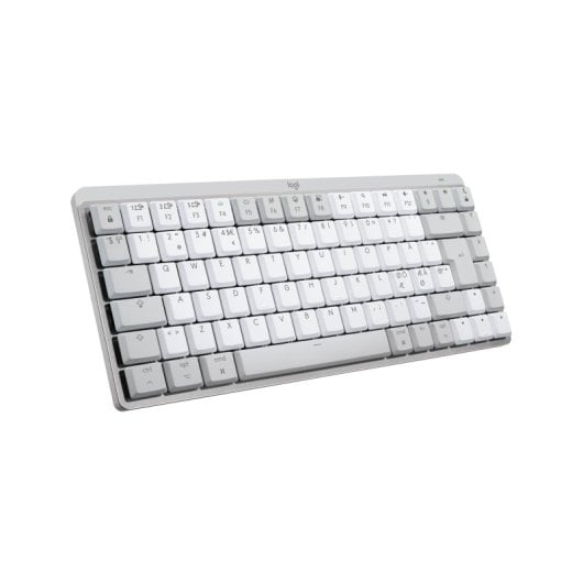 Mechanische Tastatur Logitech MX Mechanical Mini Mac Layout DE Bluetooth LED Grau Weiß
