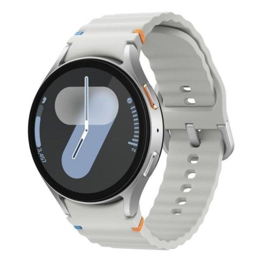Samsung Galaxy Watch7 Bluetooth GPS 44mm AMOLED Prateado Resistente Água 5ATM SpO2 Pulsómetro