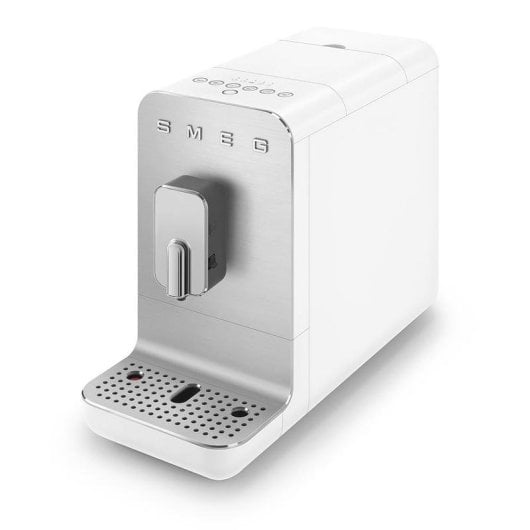 Cafetière robot café Smeg BCC13WHMEU 1,4L 19 bars broyeur intégré mousseur à lait