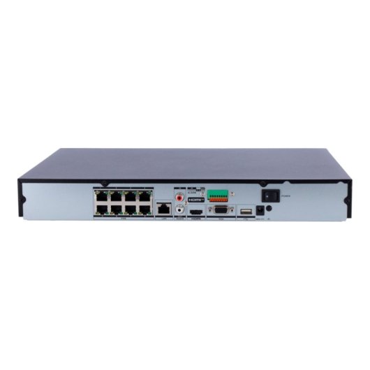 Grabador NVR Hikvision DS-7608NXI-K2 8 Canales 12MP PoE AcuSense H.265+ Negro