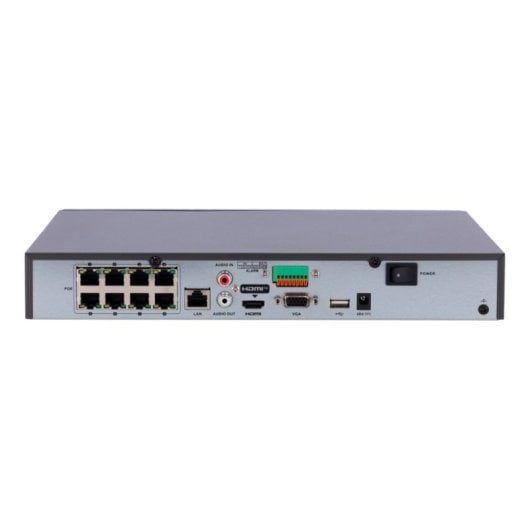 Grabador NVR Hikvision DS-7608NI-K1/8P(C)/Alarm 8 Canales 4K PoE 75W Detección Movimiento