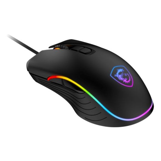 Ratón MSI Forge con cable 7200 DPI RGB para zurdos y derechos
